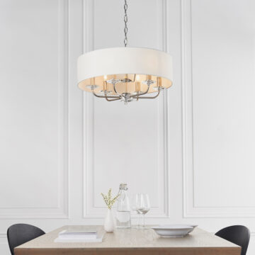 Silver Nixon 6 Pendant Light | Bright Nickel