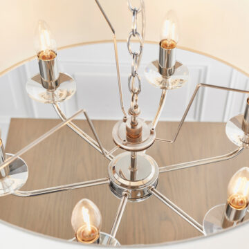 Silver Nixon 6 Pendant Light | Bright Nickel