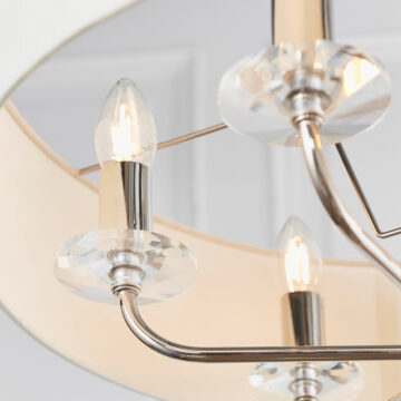 Silver Nixon 6 Pendant Light | Bright Nickel