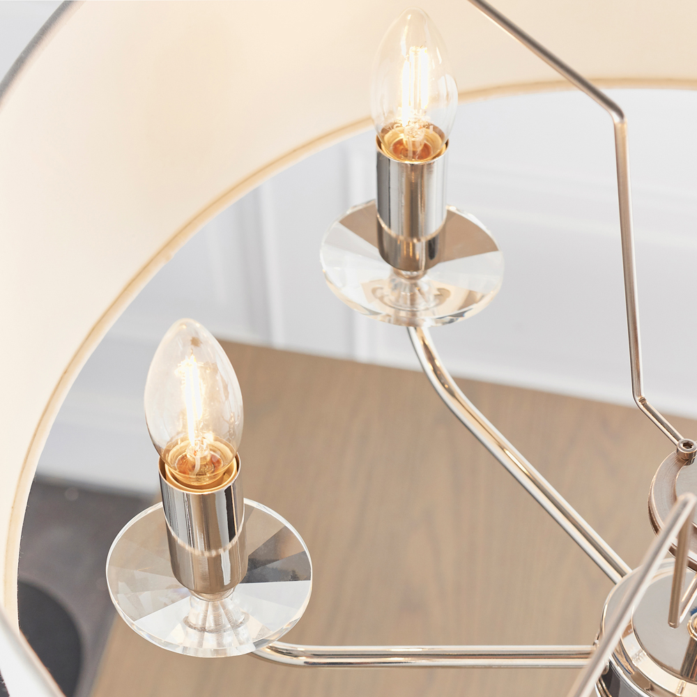 Silver Nixon 6 Pendant Light | Bright Nickel