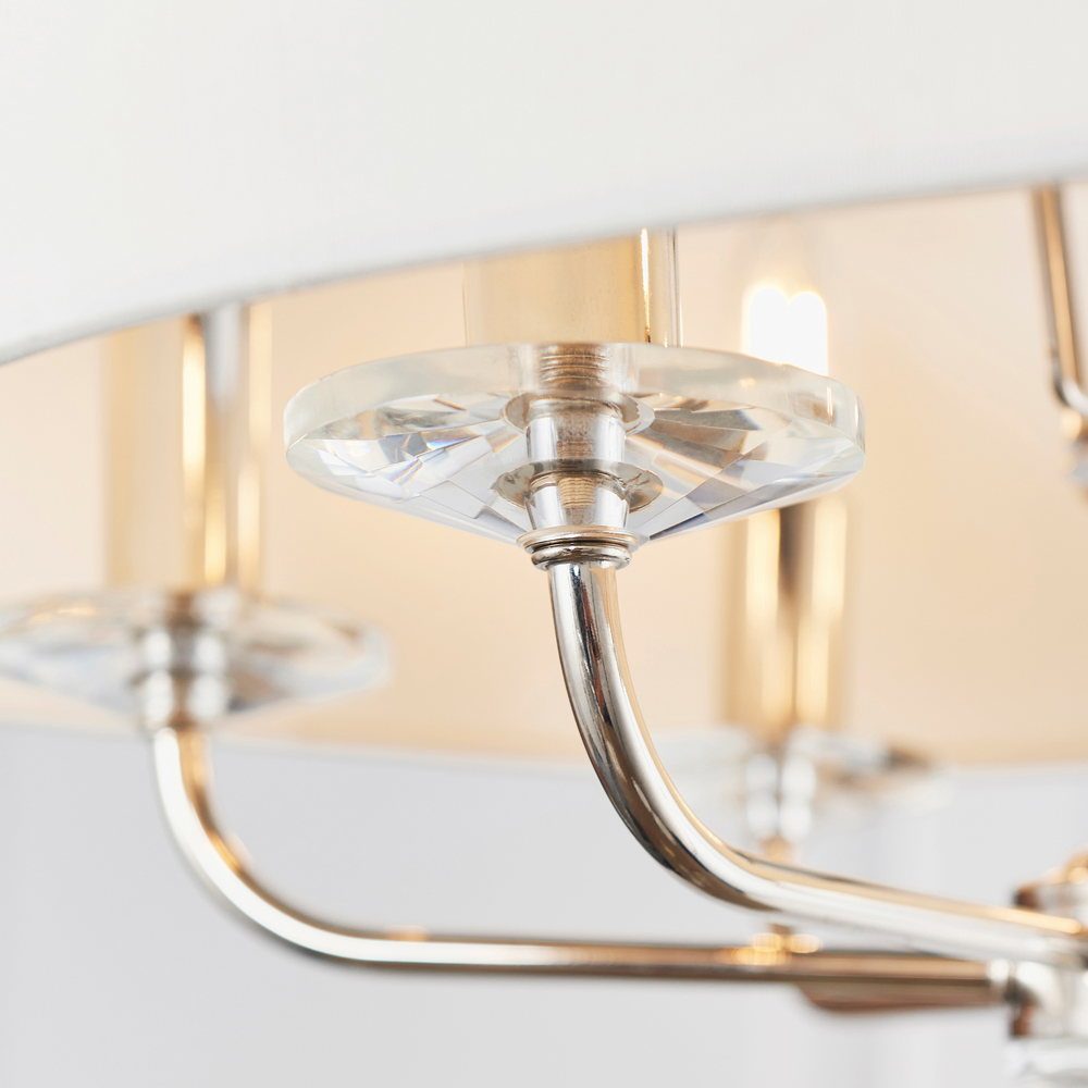 Silver Nixon 6 Pendant Light | Bright Nickel