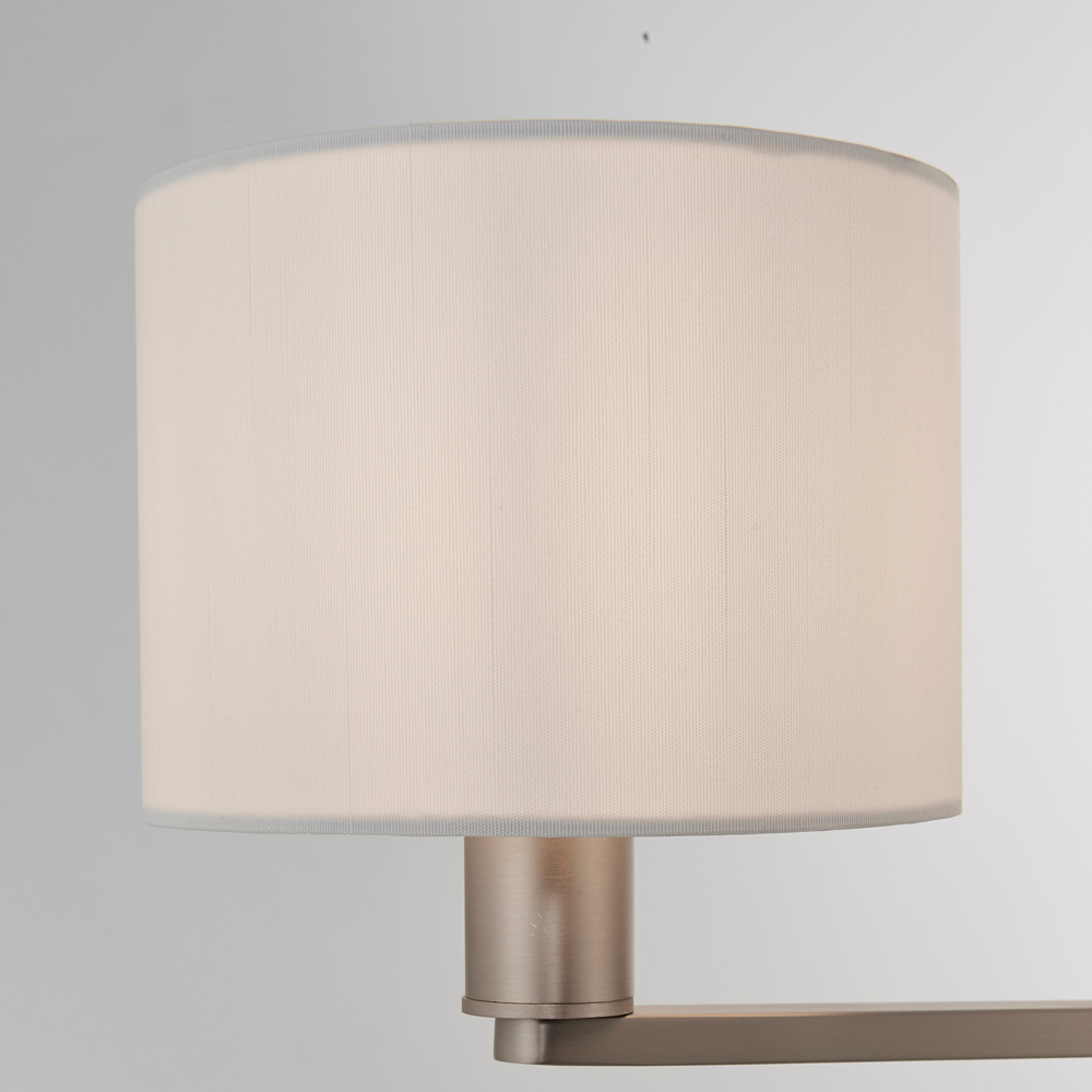 White Daley 3 Pendant | Matt Nickel 385-655mm