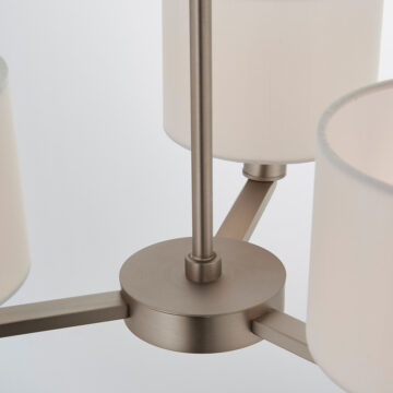 White Daley 3 Pendant | Matt Nickel 385-655mm