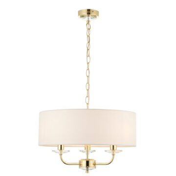Nixon 3 Pendant Light | Brass
