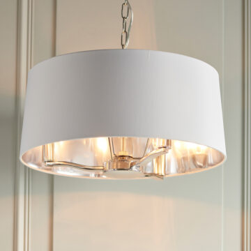 Silver Harvey 1 Pendant Light | Bright Nickel