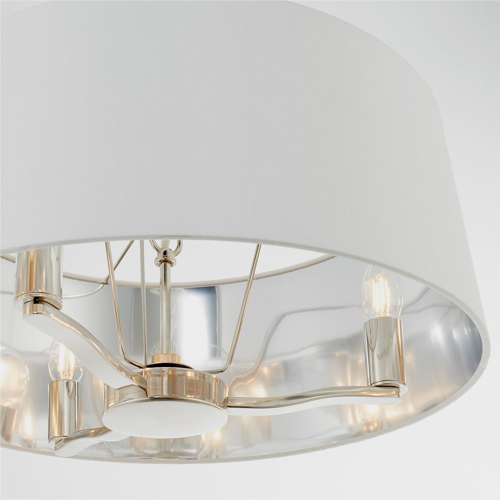 Silver Harvey 1 Pendant Light | Bright Nickel