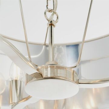 Silver Harvey 1 Pendant Light | Bright Nickel