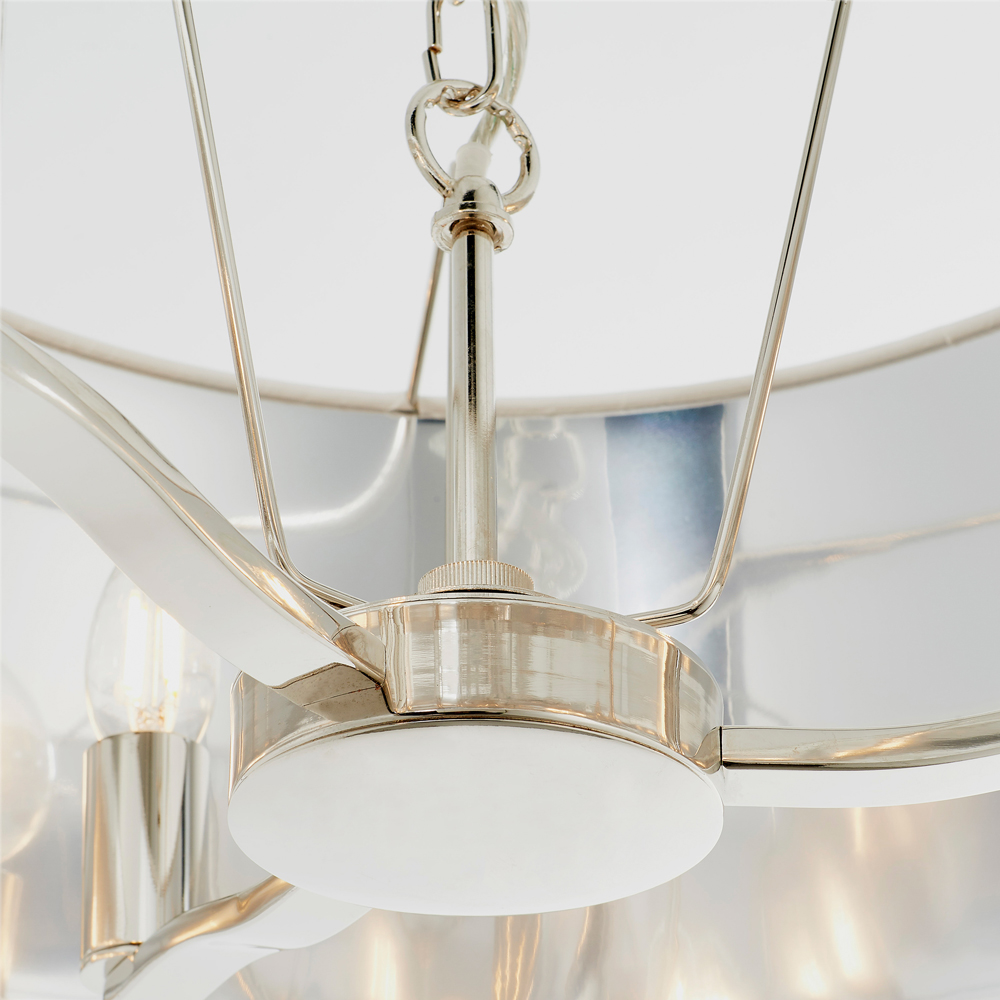 Silver Harvey 1 Pendant Light | Bright Nickel