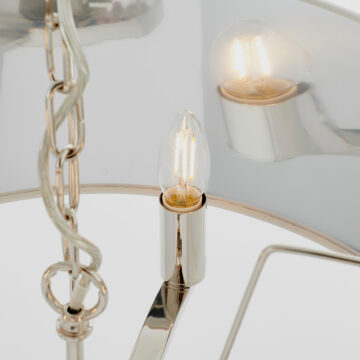 Silver Harvey 1 Pendant Light | Bright Nickel