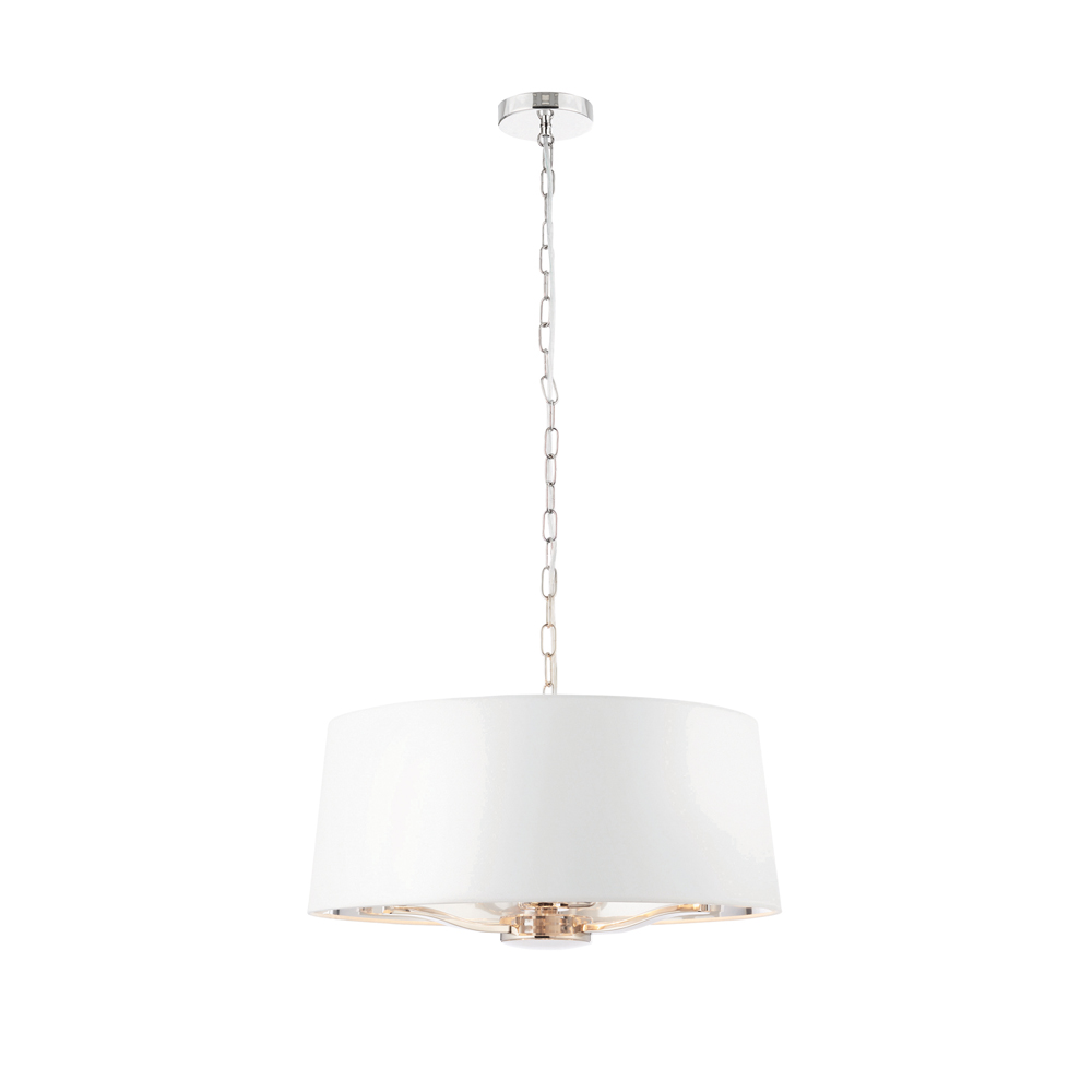 Silver Harvey 1 Pendant Light | Bright Nickel