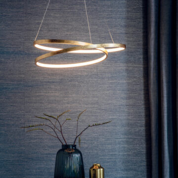 Gold Scribble Pendant Light