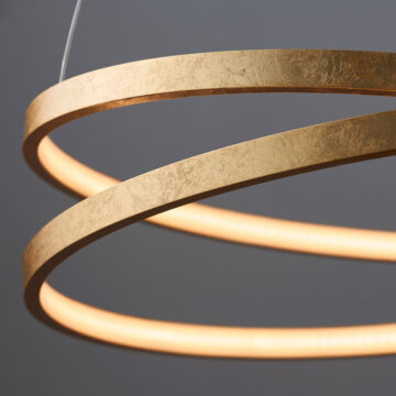 Gold Scribble Pendant Light