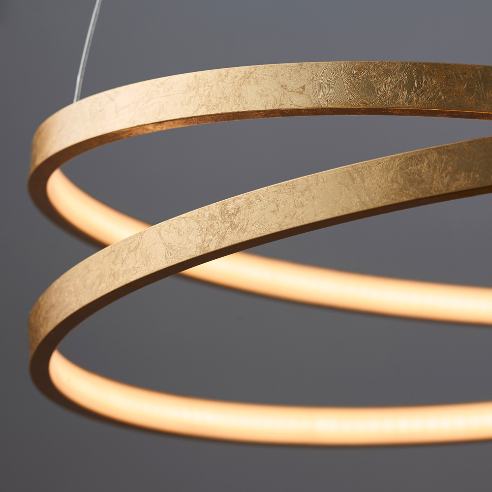 Gold Scribble Pendant Light