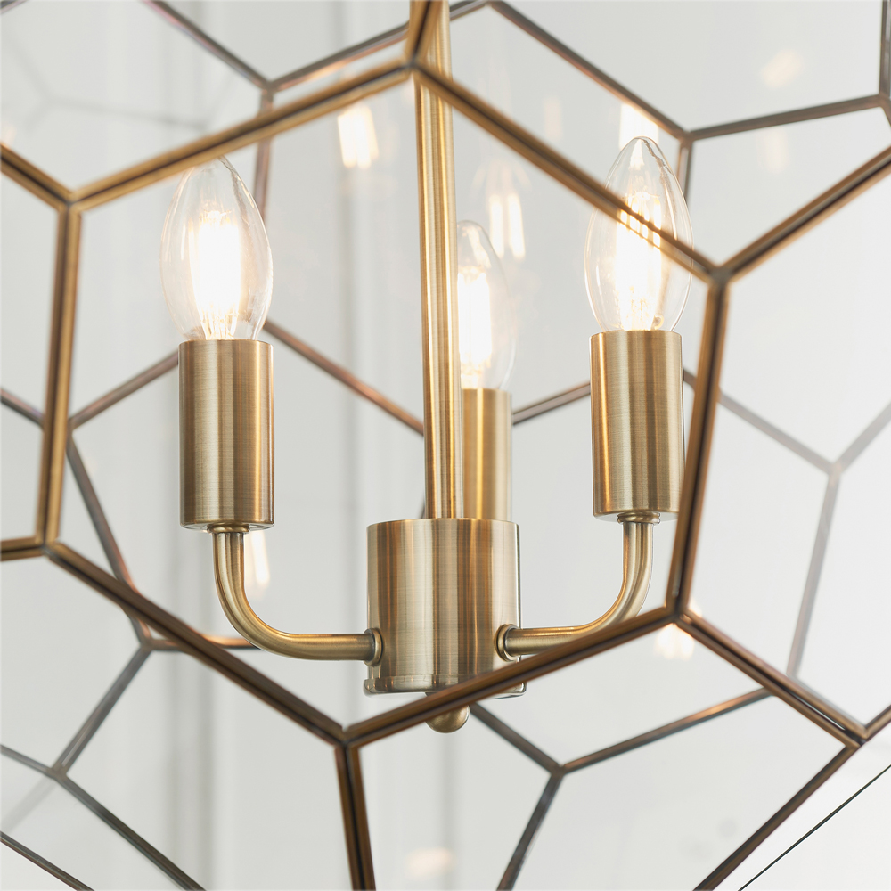 Miele 3 Pendant Light Antique Brass