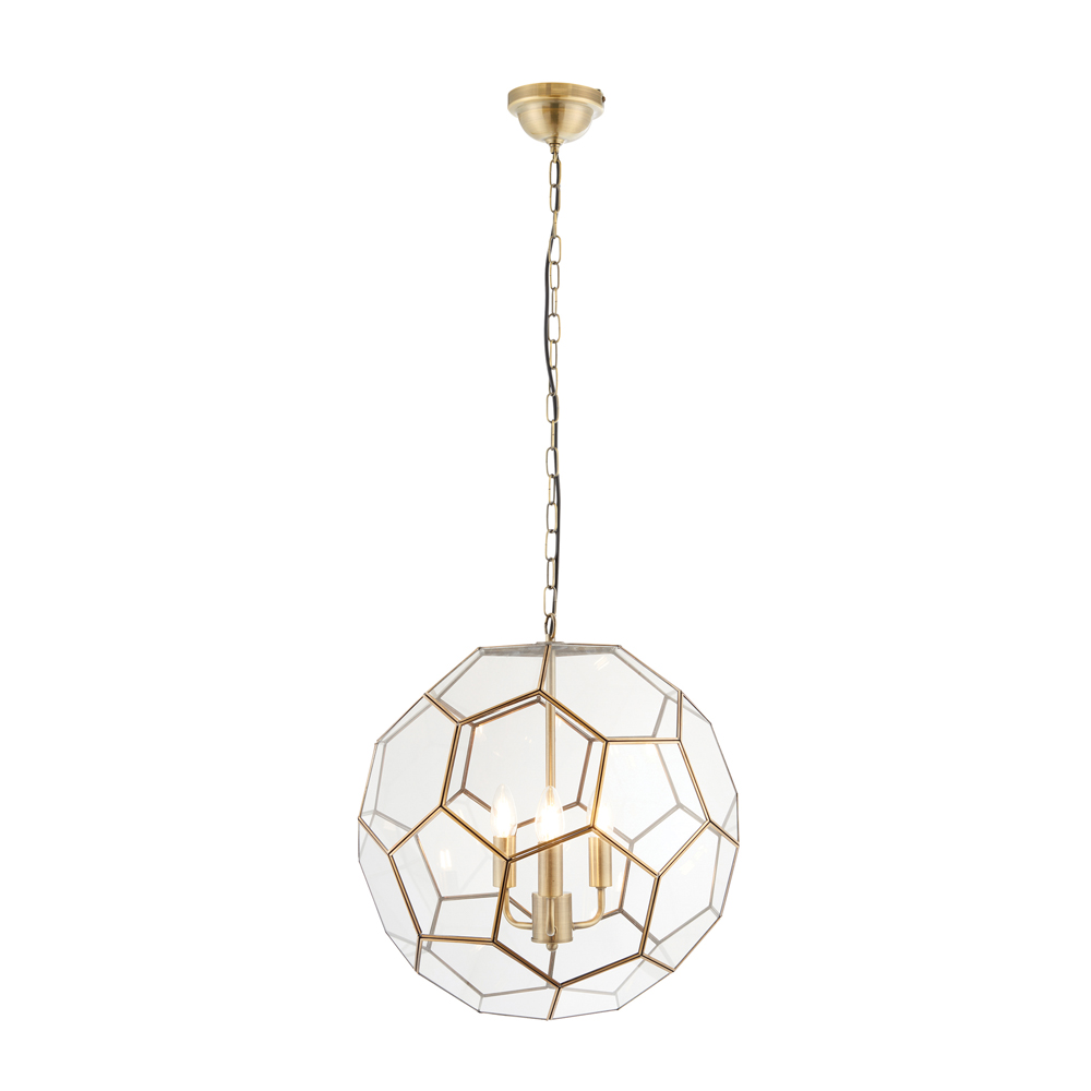 Miele 3 Pendant Light Antique Brass