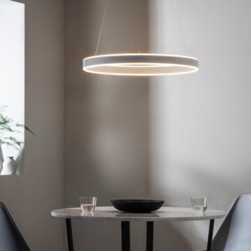 Silver Gen Pendant Light | Matt Nickel