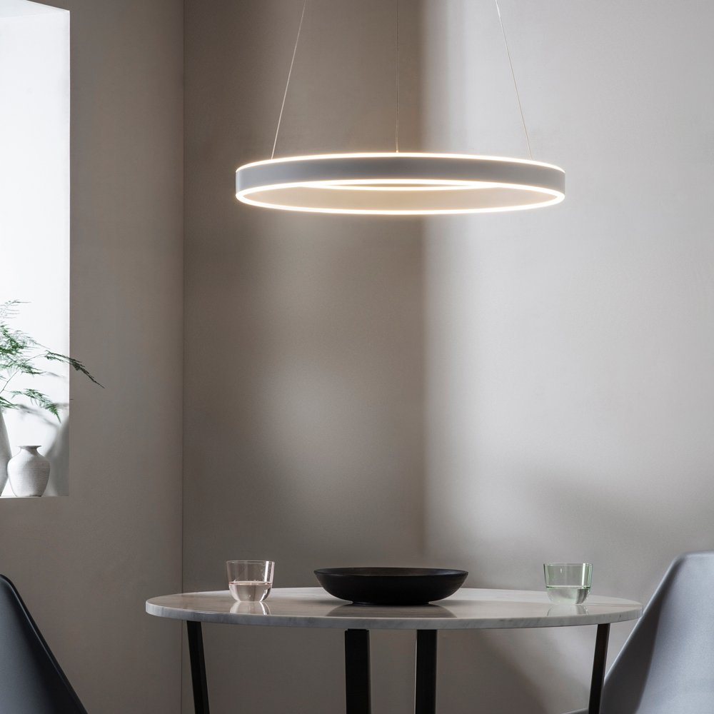 Silver Gen Pendant Light | Matt Nickel