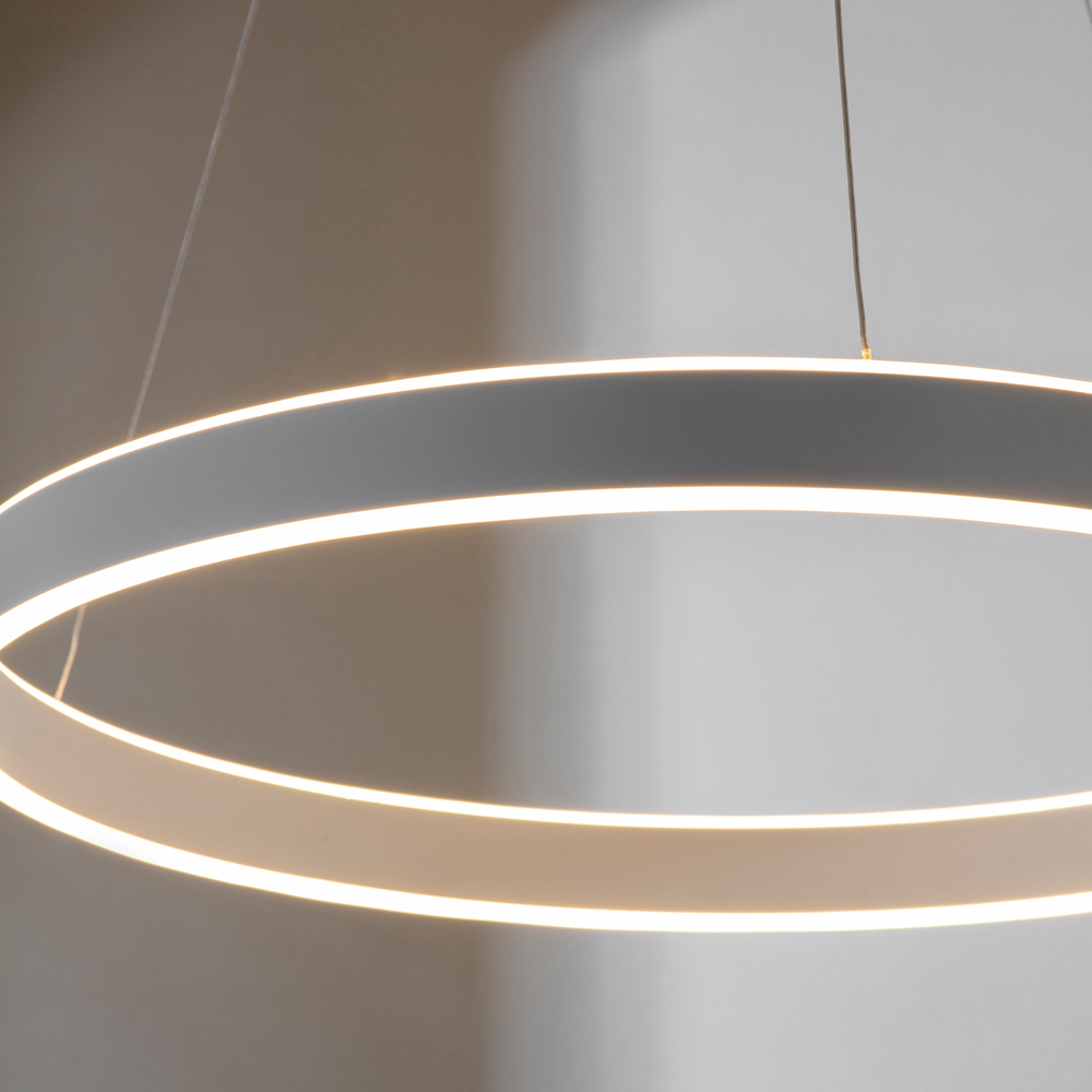 Silver Gen Pendant Light | Matt Nickel