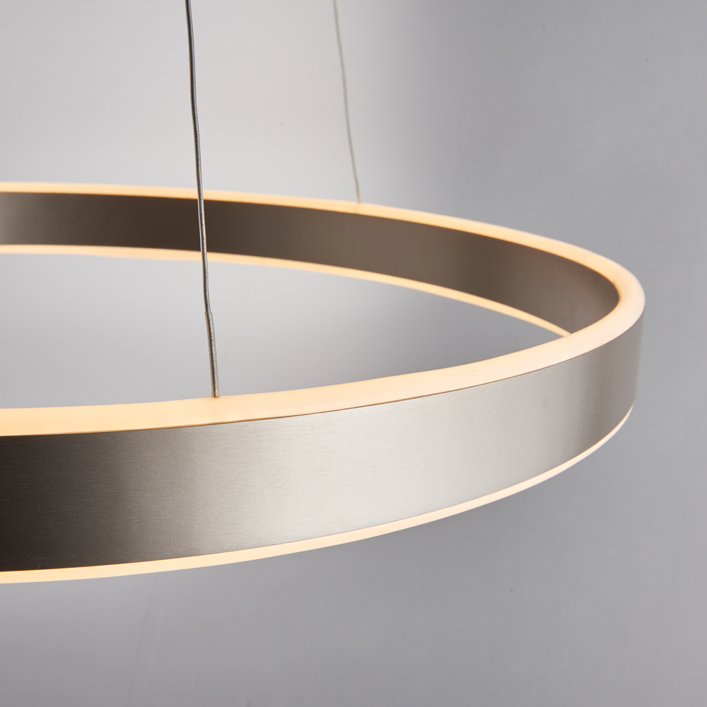 Silver Gen Pendant Light | Matt Nickel