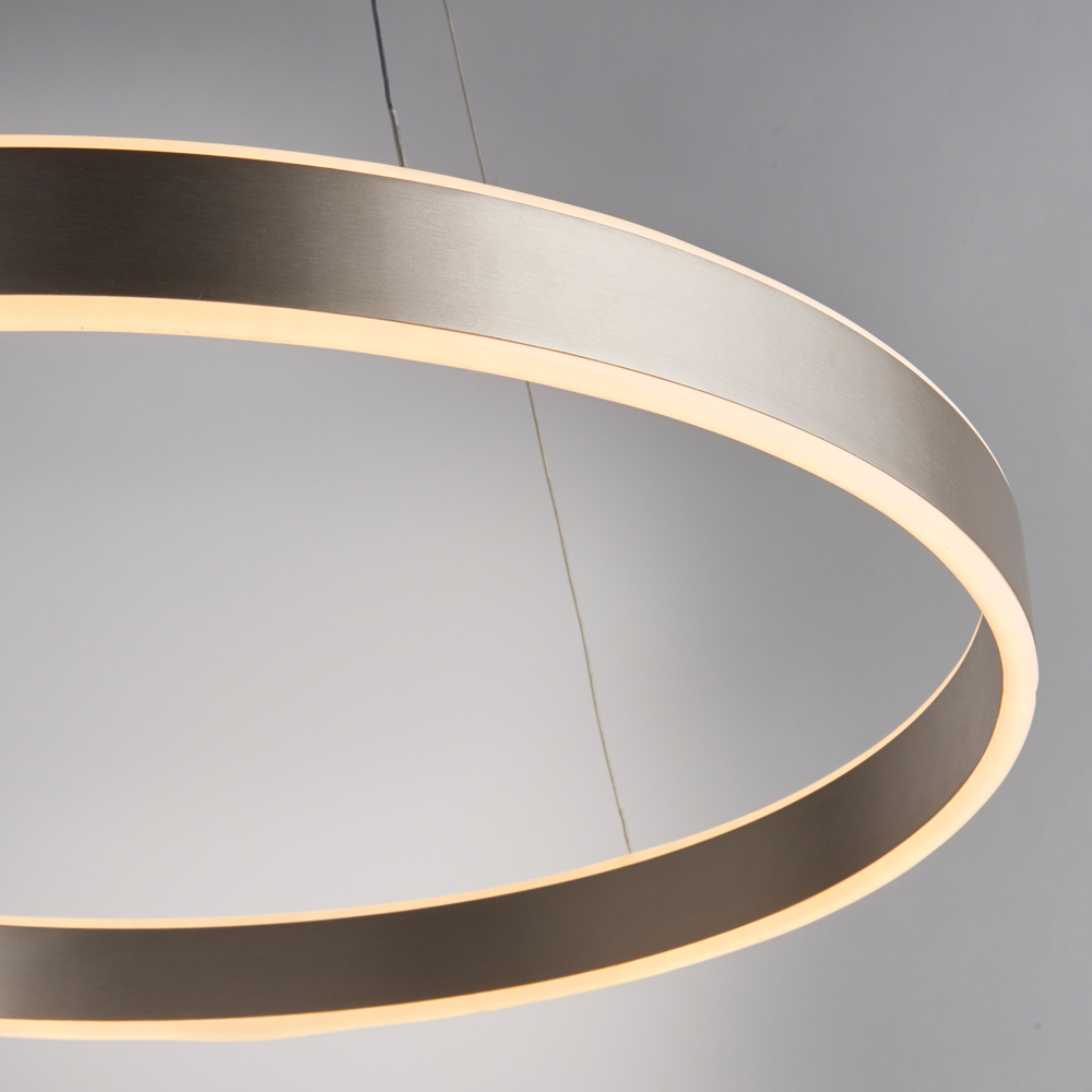 Silver Gen Pendant Light | Matt Nickel