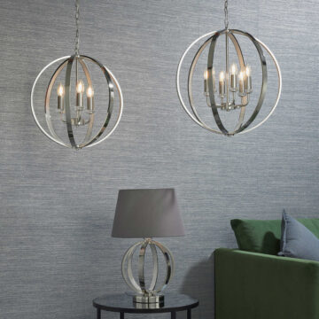 Silver Ritz 6 Pendant Light