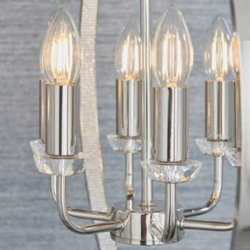 Silver Ritz 6 Pendant Light