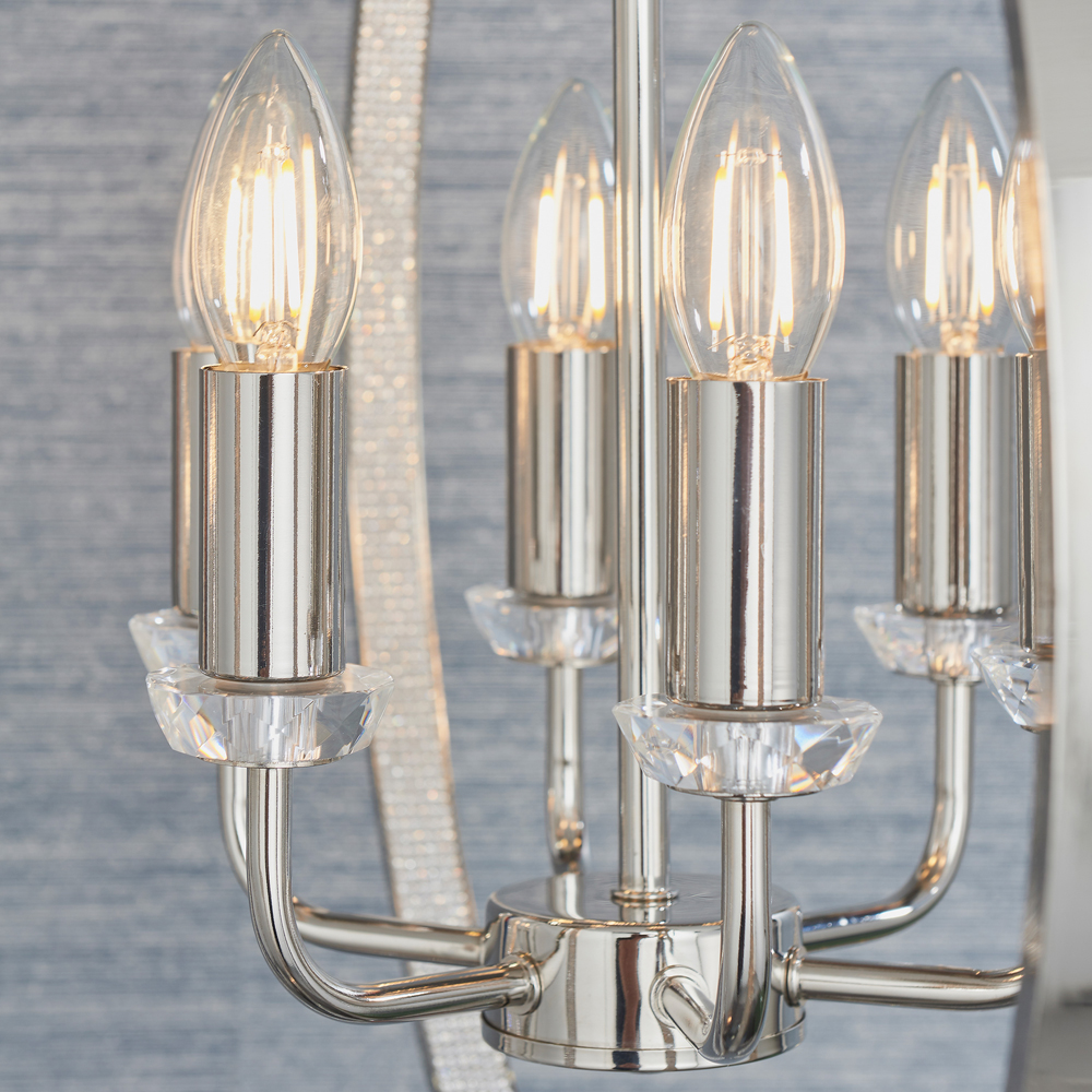 Silver Ritz 6 Pendant Light