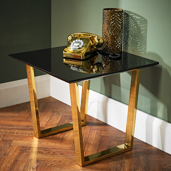 Black Euston Lamp Table | Self Assembly