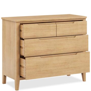 Aruba Oak 4 Drawer Wide Chest