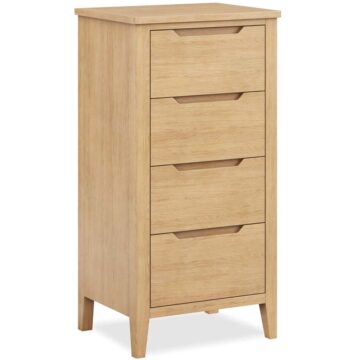 Aruba Oak 4 Drawer Tall Chest
