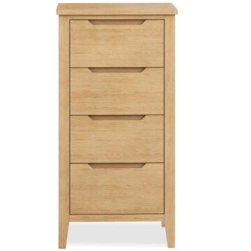 Aruba Oak 4 Drawer Tall Chest