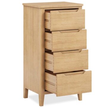Aruba Oak 4 Drawer Tall Chest