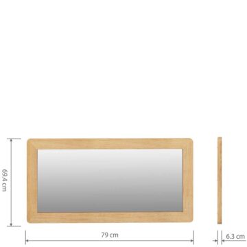 Aruba Oak Dressing Table Mirror | Assembled