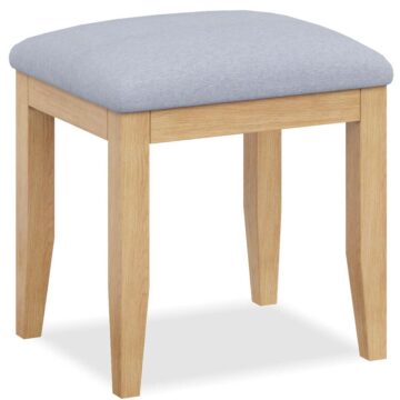 Aruba Oak Stool | Grey Seat