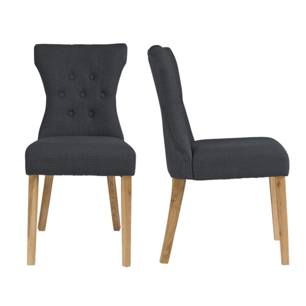 Naples Dining Chair | Grey | Pair | Self Assembly