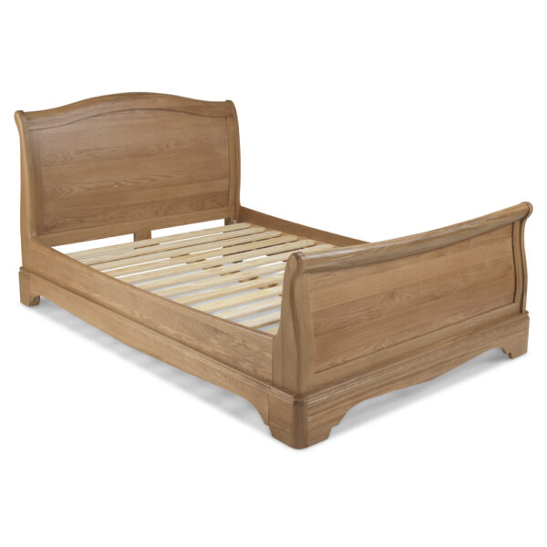 Catania Double Sleigh Bed | Oak
