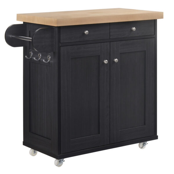 Barking Kitchen Island | Black | Self Assembly