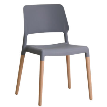 Riva Pair of Grey Dining Chairs