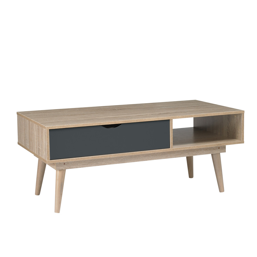 Canada Coffee Table Grey Self Assembly Oak World