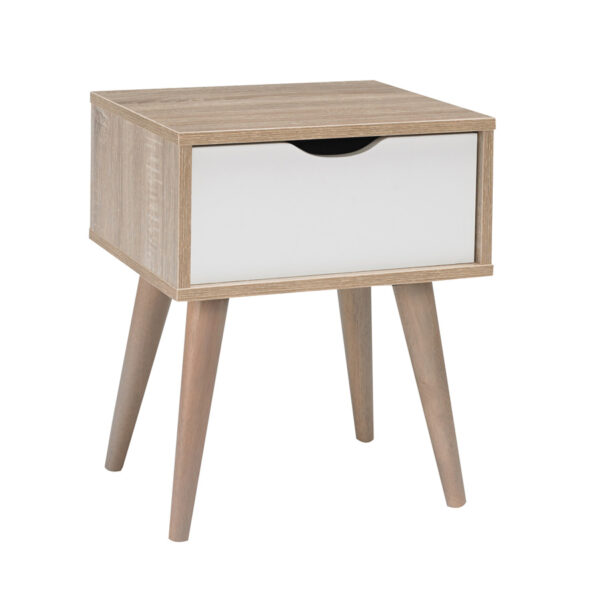 Canada Lamp Table | Oak | White | Self Assembly