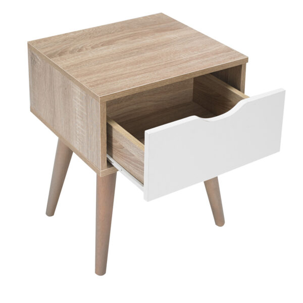 Canada Lamp Table | Oak | White | Self Assembly