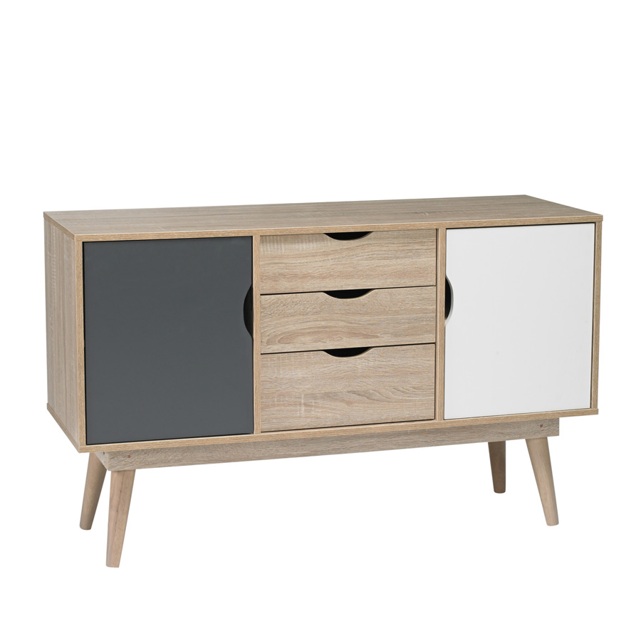 Canada 2 Door Sideboard Oak Grey Self Assembly Oak World