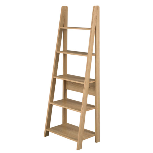 Crossharbour Ladder Bookcase | Oak | Self Assembly