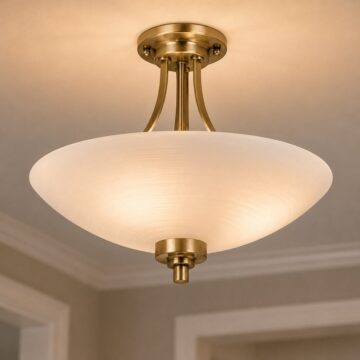 Welles Ceiling Lamp | Antique Brass