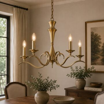 Kora 5 Pendant Light | Antique Brass