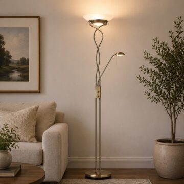 Monaco Floor Lamp | Antique Brass