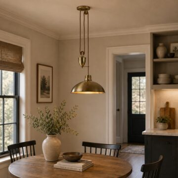 Polka Pendant Light | Antique Brass