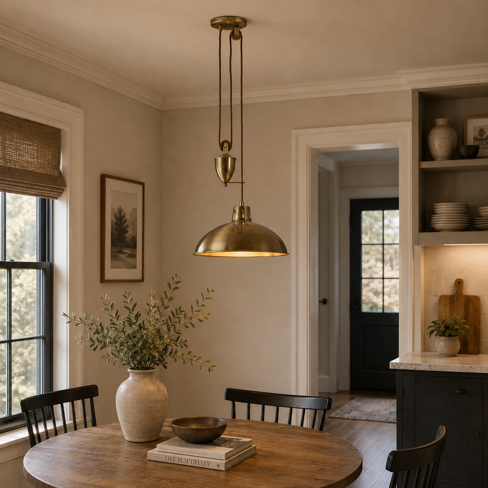 Polka Pendant Light | Antique Brass