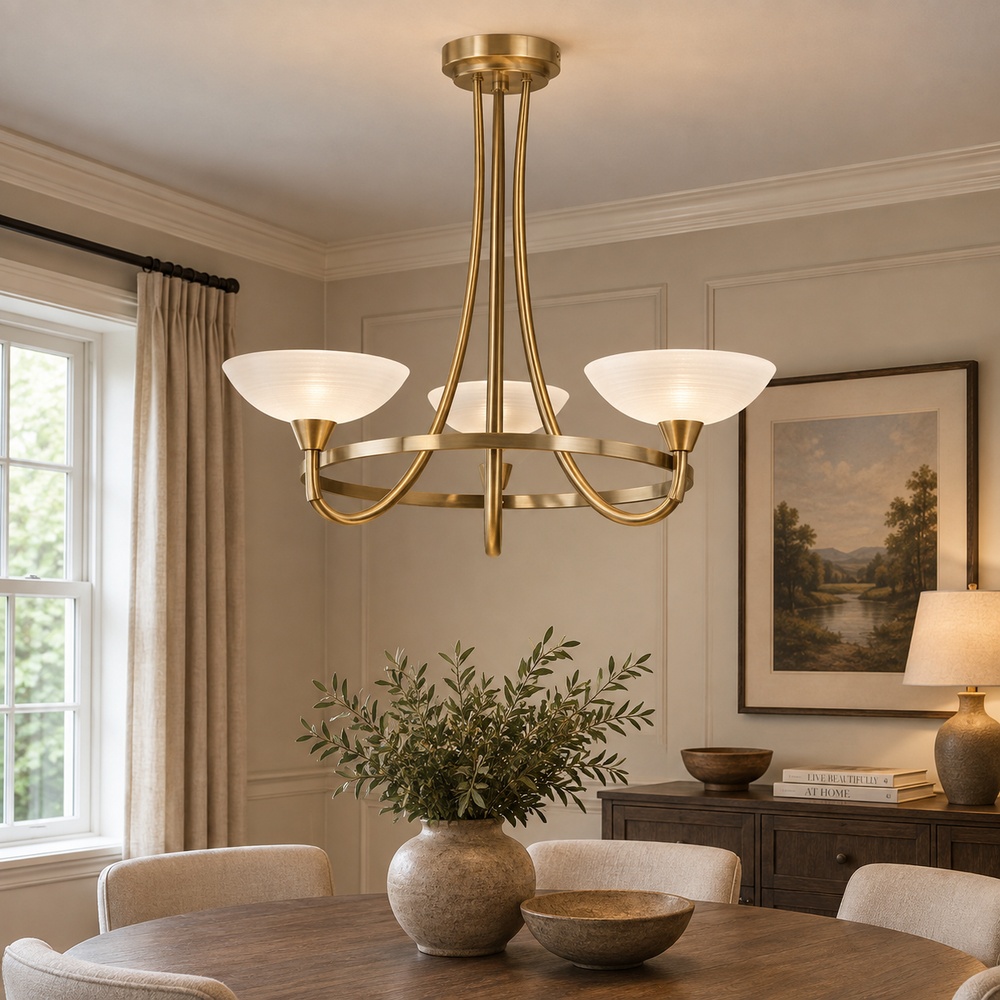 Cagney 3 Ceiling Lamp | Antique Brass