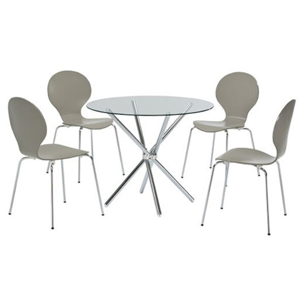 Casa Dining Table | Glass Top | Self Assembly